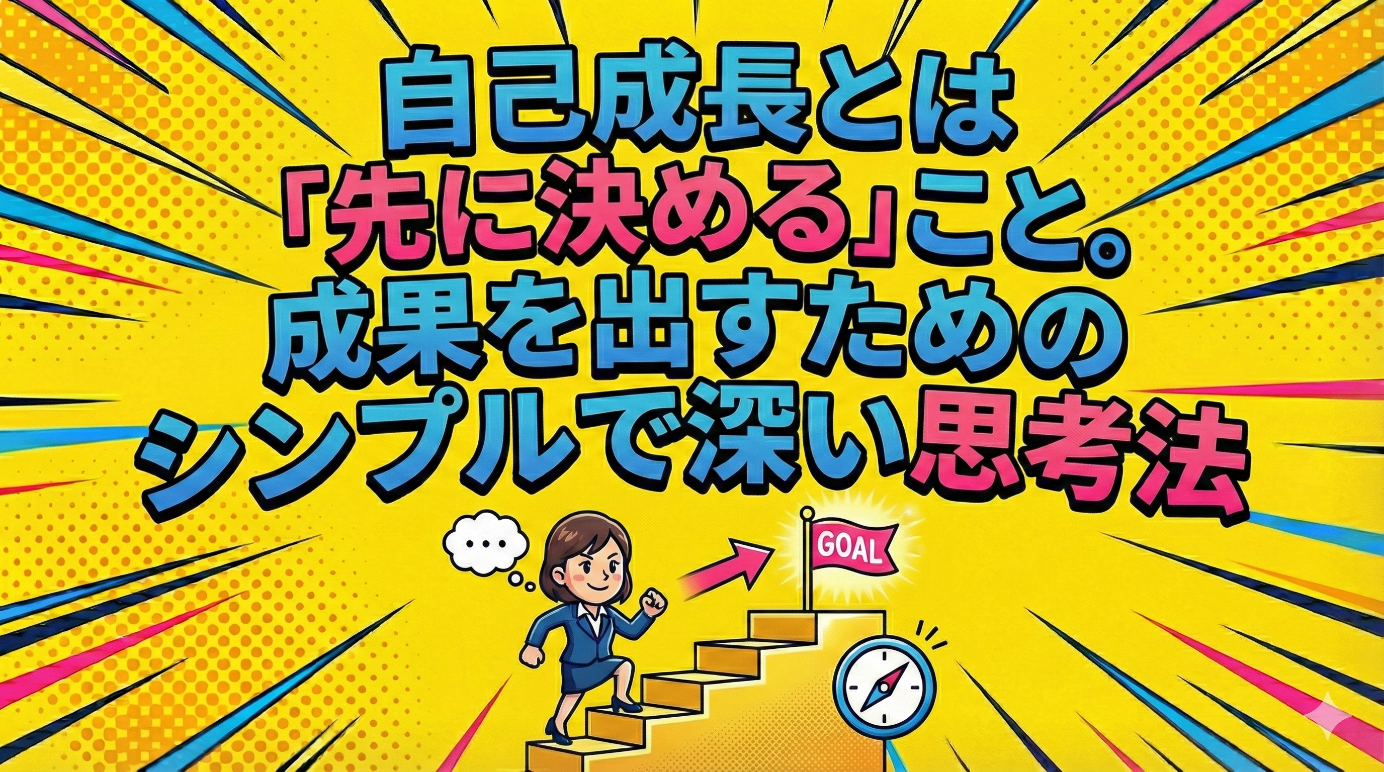 自己成長とは「先に決める」こと。