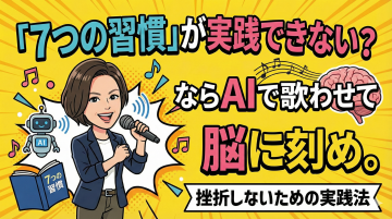 「7つの習慣」が実践できない?ならAIで歌わせて脳に刻め。挫折しないための実践法の画像