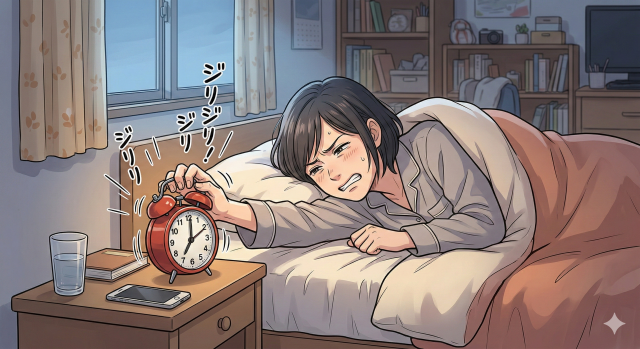 朝起きられない・・